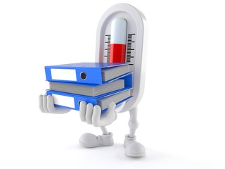 Sticker - Thermometer character holding ring binders