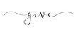 GIVE brush calligraphy banner