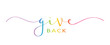 GIVE BACK brush calligraphy banner