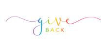 GIVE BACK Brush Calligraphy Banner