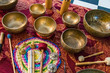 set of bronze utensils for gong therapy