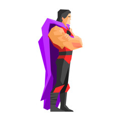 Sticker - Superhero Profile Vector Illustration