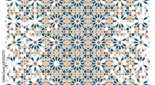 Cuadros en Lienzo Arabesque vector seamless pattern
