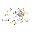 © topvectors - Data Storage and Technology Isometric Vector Illustration