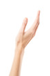 © stas_malyarevsky - Female hand isolated on white background. White woman's hand showing symbols and gestures. Palm
