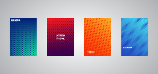 Aufkleber - Colorful halftone gradients, colorful cover gradient, cool backgrounds, gradient background, minimal design.