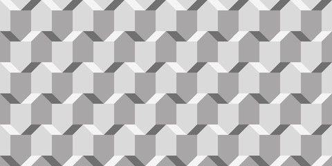 Poster - Vector wicker cubes texture, light geometric seamless pattern, design white background for you projects 