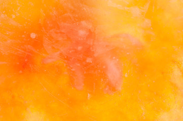 Wall Mural - Orange Colored ice texture macro shot