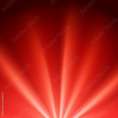 Fotografía Red colored rays with color spectrum flare