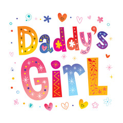 Daddy's girl - decorative lettering design