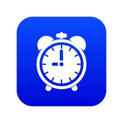 Poster - Alarm clock icon digital blue for any design isolated on white vector illustration