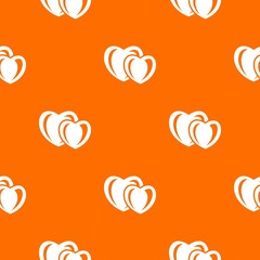 Poster - Heart love pattern vector orange for any web design best
