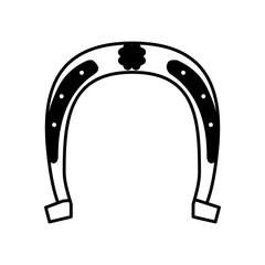 Sticker - horseshoe lucky isolated icon