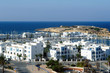 View of the building center and the port of Monastir.