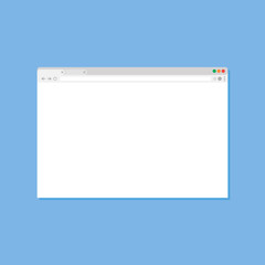 Wall Mural - simple browser window on white background vector