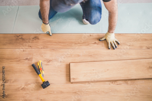 Professional Flooring Installation Laying A New Laminate