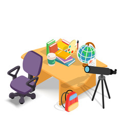 Poster - Instructional concept banner. Isometric banner of instructional vector concept for web, giftcard and postcard