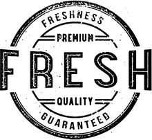 Guaranteed Fresh Produce Rubber Stamp