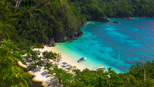 Hidden Paradise Cove With White Sand Beach And Lagoon - Tugawe, Caramoan - Philippines