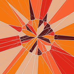 Aufkleber - Abstract geometrical concept. Modern covers design with low poly tesselated pattern of multicolored shapes. 3d rendering