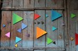 © murat - colorful decorative ornaments on a wooden wall