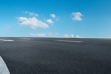 Road surface and sky cloud landscape..