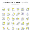 Set Vector Line Icons of Computer Science.