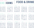 © M.Style - Collection Linear Icons of Food and Drinks.