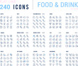 © M.Style - Collection Linear Icons of Food and Drinks