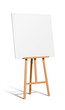wooden easel with canvas