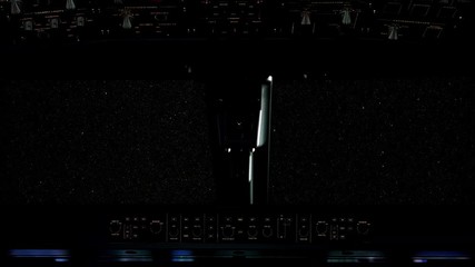 Wall Mural - the view from a space shuttle cockpit as it drifts out into the universe.