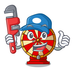 Sticker - Plumber spinning wheel attached the cartoon wall