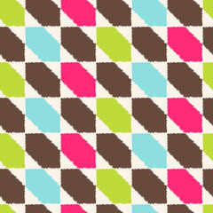Wall Mural - seamless creative fun geometric tiles pattern - Vector