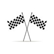 Vector illustration finish flags. Symbol of race. Sign of flag. Race competition. Flar design. EPS 10.