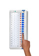 hand pressing Electronic Voting Machine in India,Ballot Unit 