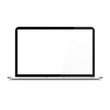Vector illustration laptop. Notebook illustration. Empty screen laptop. Metalic color. EPS 10.