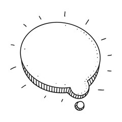 Poster - Speech Bubble in Sketch hand drawn style. Space for quote and text. Vector illustration