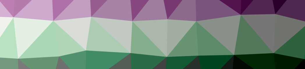 Illustration of abstract Green banner low poly background. Beautiful polygon design pattern.