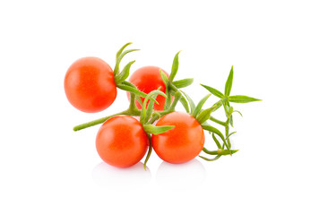 Canvas Print - Close-up  of fresh tomato isolated on white background