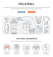 Poster - Vector Banner of the Volleyball.