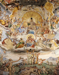 Poster - Last Judgment, fresco by Giorgio Vasari in the Cattedrale di Santa Maria del Fiore (Cathedral of Saint Mary of the Flower), Florence, Italy