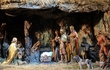 Nativity Scene, Santi Michele e Gaetano church in Florence, Italy