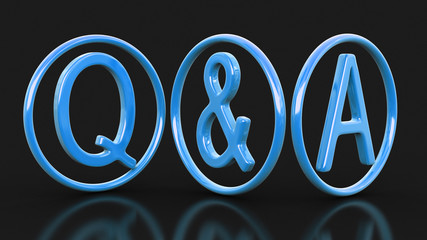 Poster - Questions and answers. Image with clipping path
