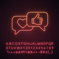 Sticker - Customer feedback neon light icon