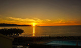 Fototapeta  - A it's a beautiful sunset on the island of Corsica, France.