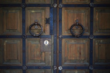 Old doors Moscow Russia