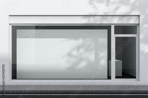 Cuadros en Lienzo Exterior of white office with poster
