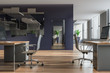 © ImageFlow - Blue open space office interior