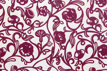 Floral Purple Pattern On The Wallpaper
