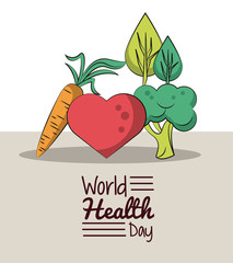 Wall Mural - World healthy day card